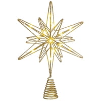 Xusx111 - Gran Árbol De La Estrella De Navidad Topper, 12.5 Pulgadas Árbol De La Estrella Topper Glitter Sparkle Christmas Treetop Ornamento Para Decoraciones De Fiesta De Vacaciones En El Hogar (Oro)