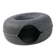 thumbnail image 3 of Túnel De Fieltro Para Gatos Cama Cueva Extraíble Fácil De Llevar Con Cremallera Gris Oscuro, 3 of 5