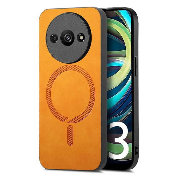Magnetic Slim Case for Xiaomi Redmi A3 with Camera Guard & Anti-Scratch Back Yellow