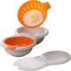 thumbnail image 1 of Cocina de huevos Microondas 2 huevos de cavidad Cazador furtivo Vaporizador de cocina Microondas de doble capa de huevos hervidos para huevos Hamburgo (rojo naranja), 1 of 3