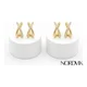 thumbnail image 4 of Aros Pegados X Plata 925 Oro 18k Y Circonita Nordvik Regalo Dorado, 4 of 6