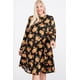 thumbnail image 1 of Vestido Midi Floral con Cuello Alto, Bolsillos Ocultos y Dobladillo Redondo, 1 of 5
