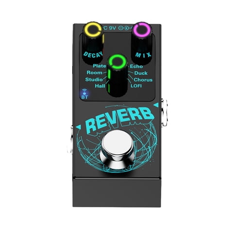 Magideal - Pedal De Efecto De Reverberación De Guitarra Pedal De Reverberación 9 Tipos De Reverberación Reverberación Digital Única Para Guitarra Eléctrica Bajo