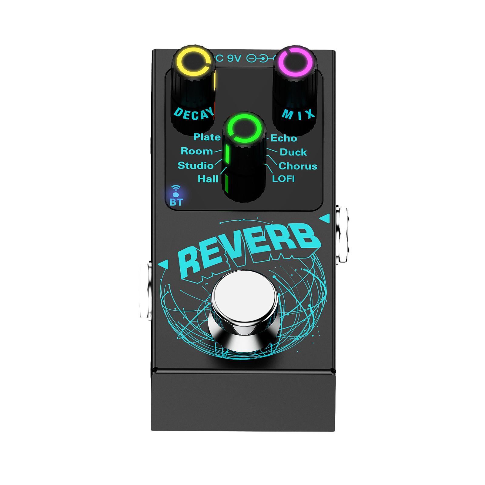 Magideal - Pedal De Efecto De Reverberación De Guitarra Pedal De Reverberación 9 Tipos De Reverberación Reverberación Digital Única Para Guitarra Eléctrica Bajo