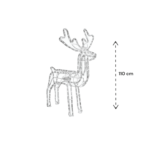 Genérico - Reno Navideño Led Decoracion Navidad 110 Cm Luz Calida