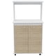 thumbnail image 4 of Mueble Para Microondas 113,5x63x36 Cm Blanco Y Café Claro, 4 of 8
