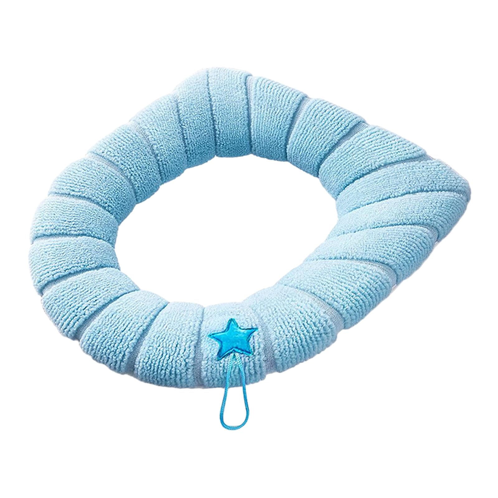Magideal - Funda Para Asiento De Inodoro, Alfombrilla Para Inodoro, Cojín De Asiento Cómodo Y Reutilizable, Cojín Para Asiento De Inodoro Para Cafetería, Restaur Azul