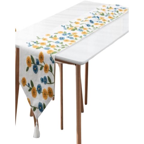 Todo Para El Hogar - Camino De Mesa Bordado Elegante 33 X 180Cm