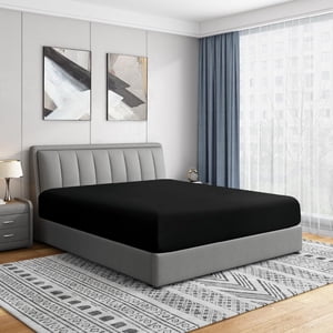 Sabanas Bajera King Negra Hogar Ultra Suave Hilos Aura Zeus