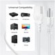 thumbnail image 4 of Cable de alimentación TNP Universal NEMA 5-15P a IEC320C13 de 1,8 m, blanco, 4 of 6
