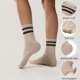 thumbnail image 5 of Calcetines Tlmody Crew de caña media, 6 pares, algodón con rayas, 5 of 6