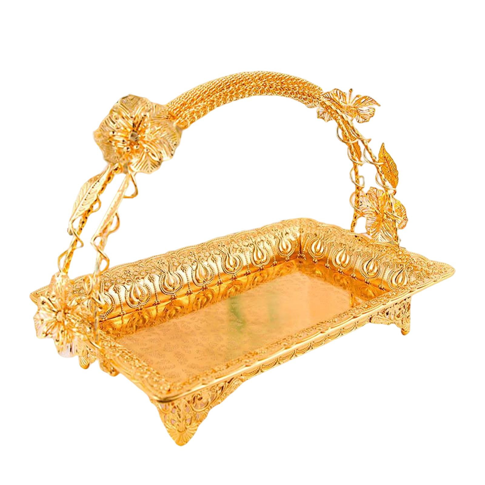 Magideal - Bandeja De Fruta De Estilo Europeo Artesanía Bandeja De Servicio De Hierro Cupcake Postre Fiesta De Té Exhibición Para Regalo De Boda Cocina Centro De