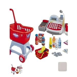 M&L Todo Para El Hogar - Set De Caja Registradora Y Carro De Supermercado Grande