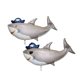 thumbnail image 1 of Shark Balloons Child, papel de aluminio, diseño pirata, diseño del océano pirata, x2, 1 of 3