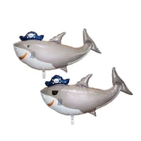Shark Balloons Child, Papel De Aluminio, Diseño Pirata, Diseño Del Océano Pirata, X2
