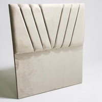 Muebles Syl - Respaldo De Cama Plaza Y Media A Piso Beige Felpa