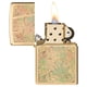 thumbnail image 3 of Mechero de bolsillo Zippo, diseño de alas de libélula, latón pulido, 3 of 6
