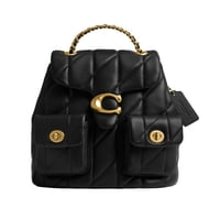 Mochila Coach Tabby Negra En Piel Napa Acolchada Para Mujer