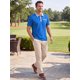 thumbnail image 2 of Camisa Polo de Hombre INSPIRE CHIC de Tejido de Gofre Manga Corta Camisas de Golf L Azul Real, 2 of 5