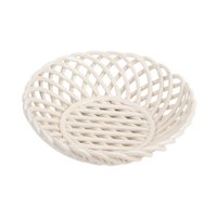 Bothyi - Frutero De Cerámica Tejido Para Servir En Casa, Bodas Y Graduaciones (19,8 X 19,8 X 5,5 Cm)