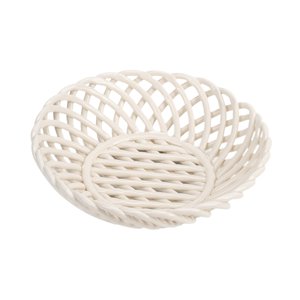 Bothyi - Frutero De Cerámica Tejido Para Servir En Casa, Bodas Y Graduaciones (19,8 X 19,8 X 5,5 Cm)