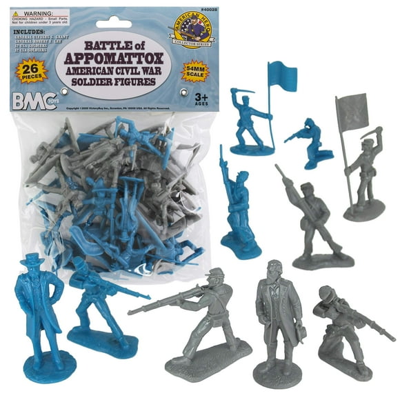 Juguete BMC Civil War Plastic Army Men Battle of Appomattox, 26 unidades
