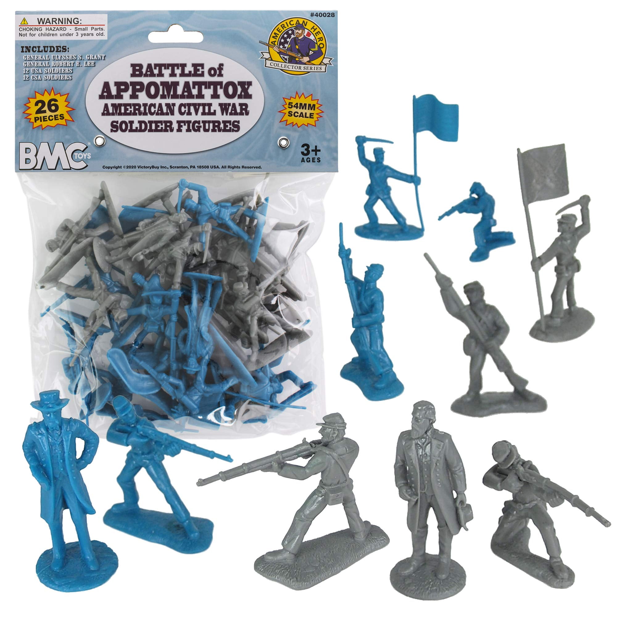 Bmc Toys - Juguete Bmc Civil War Plastic Army Men Battle Of Appomattox, 26 Unidades
