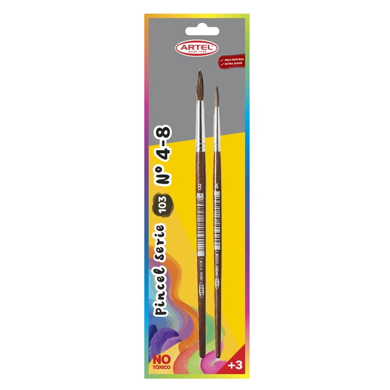 Pack Pincel N° 4 - 8 Pelo Natural 1 Un Artel