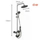 thumbnail image 3 of Columna de Ducha con Monomando Negra 4 funciones, 3 of 3