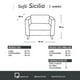 thumbnail image 3 of Sofa Sicilia 1C Pu Chocolate, 3 of 3