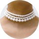 thumbnail image 1 of Collar de perlas para mujer, gargantilla de perlas, collar de perlas de 3 capas, collar de múltiples hilos, collares de perlas, regalos de Navidad para adolescentes, 1 of 7