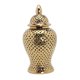 thumbnail image 1 of Tarro Decorativo De Cerámica Para Jengibre, Tarro De Almacenamiento De Porcelana Artesanal, Florero Dorado, 1 of 5