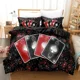 thumbnail image 2 of 3D Playing Cards Bedding Sets Duvet Cover Set With Pillowcase Twin Full Queen King Bedclothes Bed Linen, 2 of 5