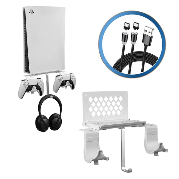 Conjuntos de soportes de montaje en pared para PS5 Hosanwell PS5 con accesorios