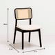 thumbnail image 4 of Pack de 2 Sillas de Comedor con Respaldo de Ratán y Asiento Tapizado - Beige, 4 of 7