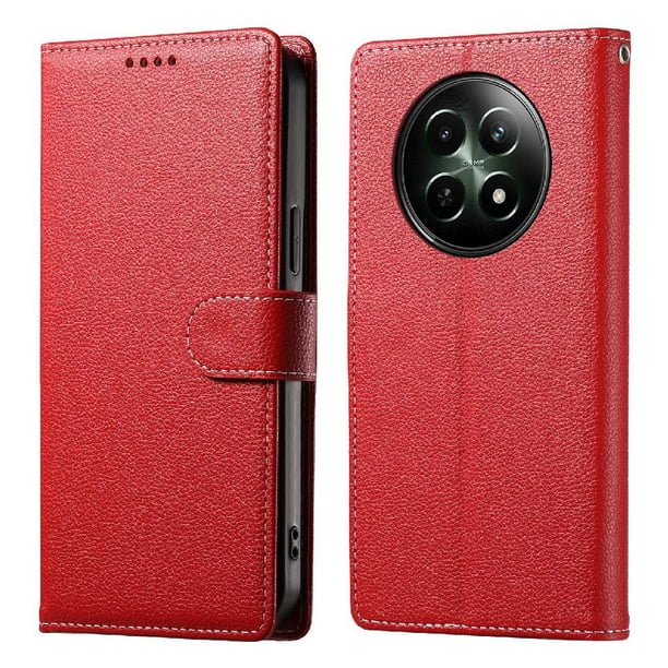 Funda para FOXDOCK Realme C65 5G– Cuero Premium, 3 ranuras para tarjetas, Protección contra impactos
