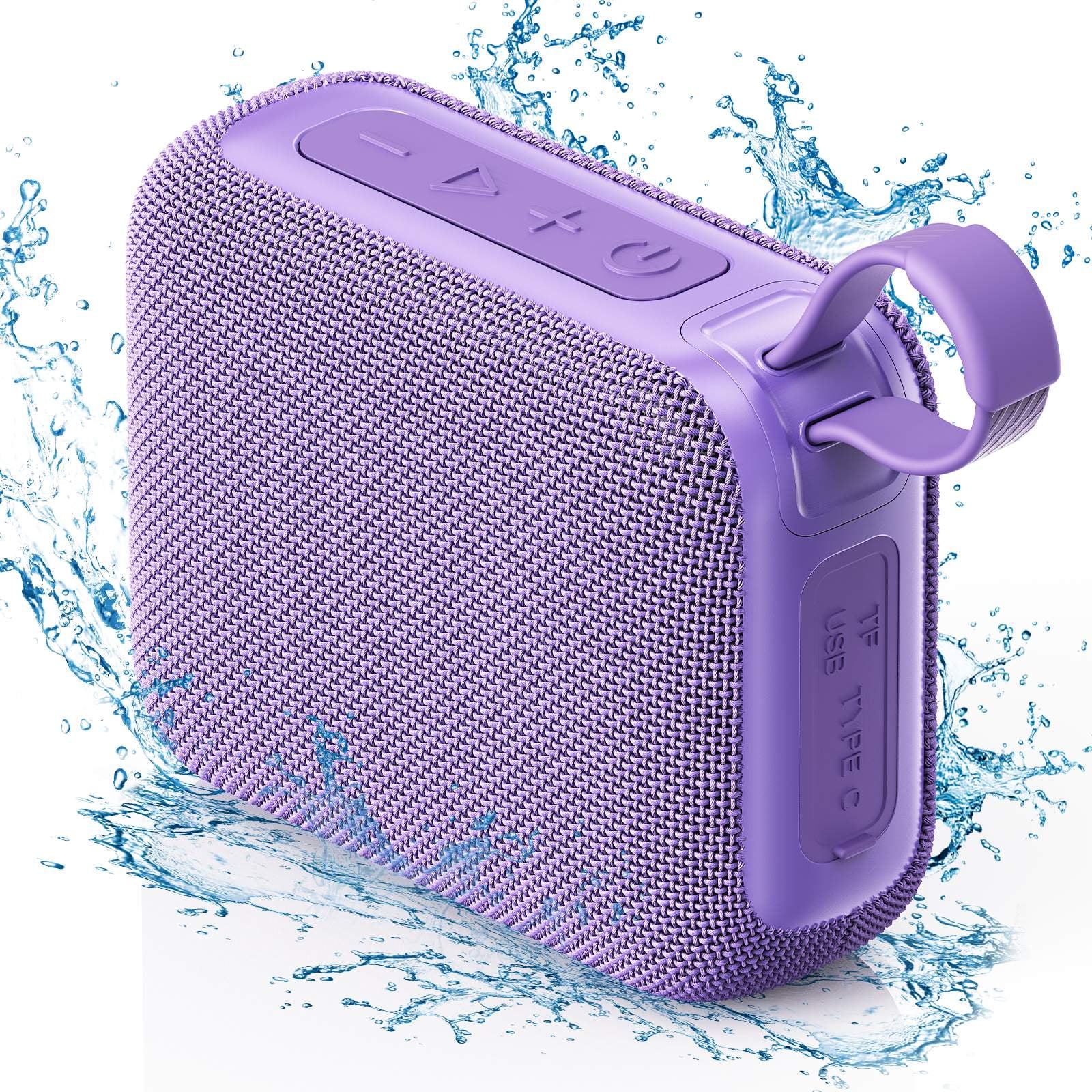Parlante Bluetooth Jyx, Parlante Bluetooth Para Exteriores Resistente Al Agua Ipx5 Con Graves Estéreo, Parlante Portátil Con Subwoofer De 10w, L3-purple