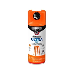 Rust-Oleum - Pintura En Spray Ultra 5 En 1 Multisuperficie Anticorrosiva Naranja Brillante 340 G
