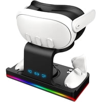Base De Carga Vr Aaronmei Meta Quest 3 Tipo-C 5V Negro
