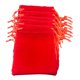 thumbnail image 2 of 50pcs bolsa de lazo de terciopelo suave bolsa de favor de la boda / bolso de regalo de navidad rojo, 2 of 3