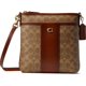 thumbnail image 1 of Coach Womens ColorBlock Coated Canvas Signature Kitt Tan Rust, 1 of 2