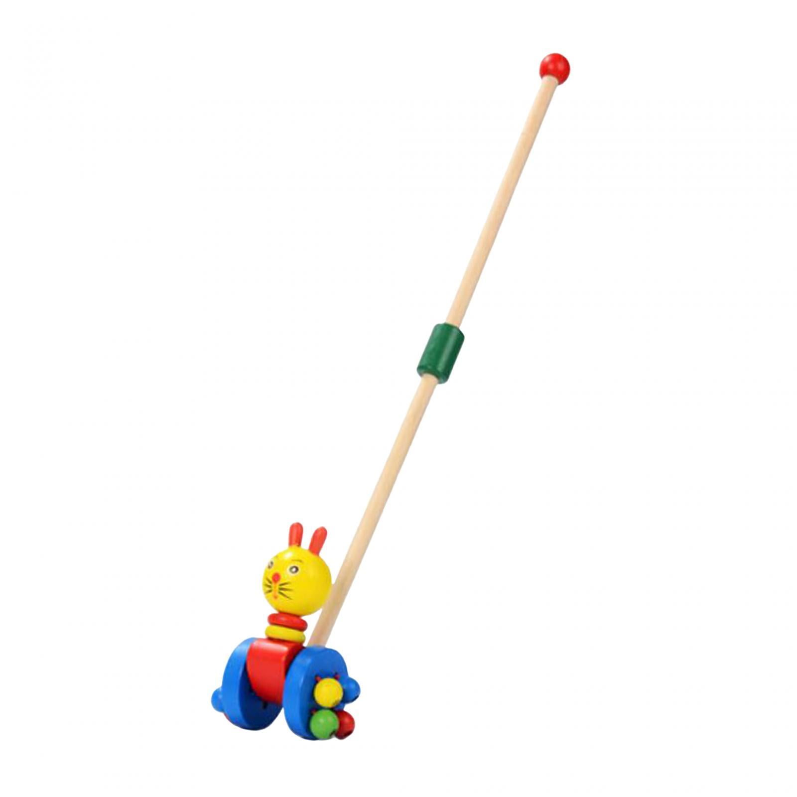 Magideal - Actividades De Aprendizaje Preescolar Caminar, Tirar De Juguete Animal, Empujar Juguetes Para Caminar, Juguete De Madera Para Niños, 1 Año, Bebés, Niñ Gato