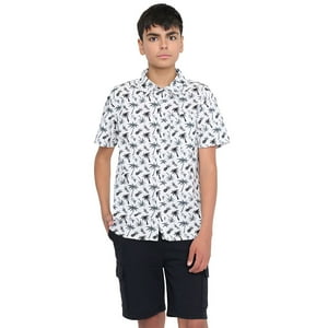 Camisa Niño Teen Fullprint Blanco Corona