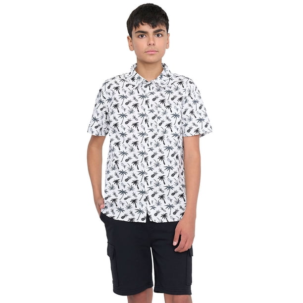 Camisa Niño Teen Fullprint Blanco Corona