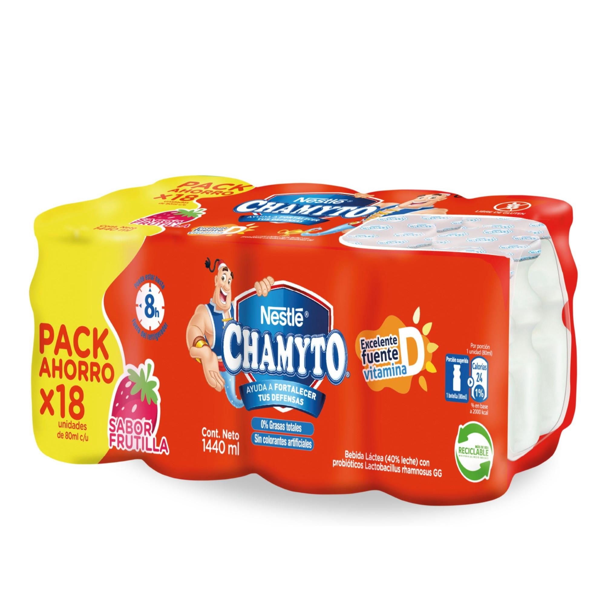 Probiótico Frutilla Multipack 18un 1440 ml Chamyto