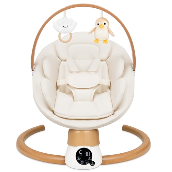 Columpio Eléctrico Portátil para Bebé Uuoeebb con Bluetooth y 5 Velocidades