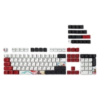 Magideal - Diy 123 Teclas Pbt Kit Para 61 64 68 87 96 98 108 Profesion Sublimación De Tinte Premium , Rojo