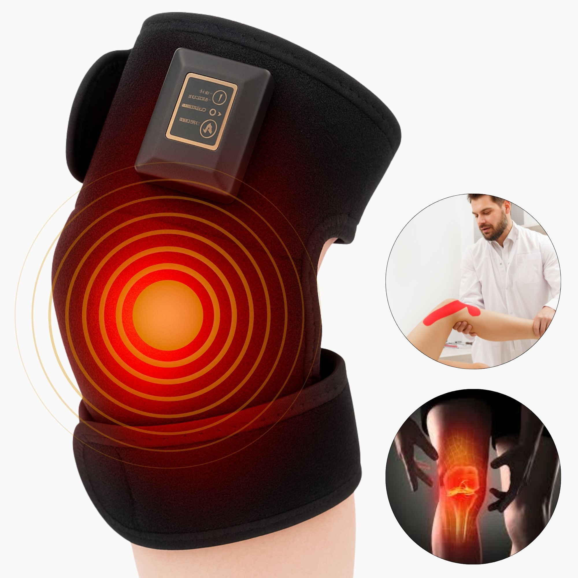 Massage Knee - Rodillera Termica Masajeadora Recargable Terapia Rodilla