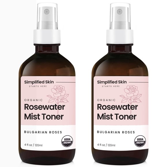 Spray de Agua de Rosas Orgánico Simplified Skin 100 mL x 2 Paquetes