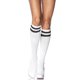 thumbnail image 1 of Calcetines hasta la rodilla Leg Avenue Athletic para mujer, blanco/negro, 1 of 3